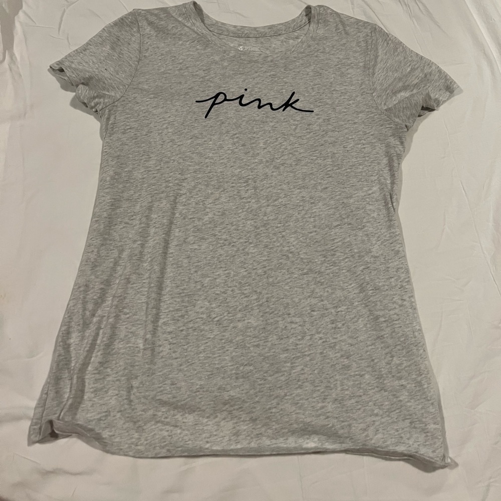 Pink/Victorias Secret Tshirt, never worn, size large.